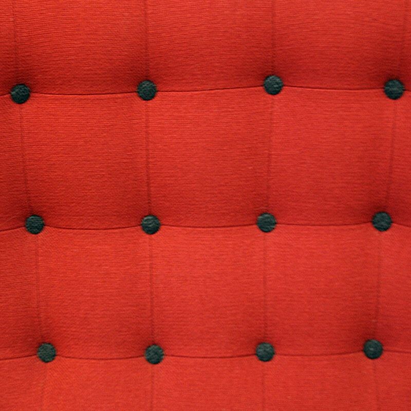 Vintage red wool scandinavian armchair by Nanna Ditzel, 1950