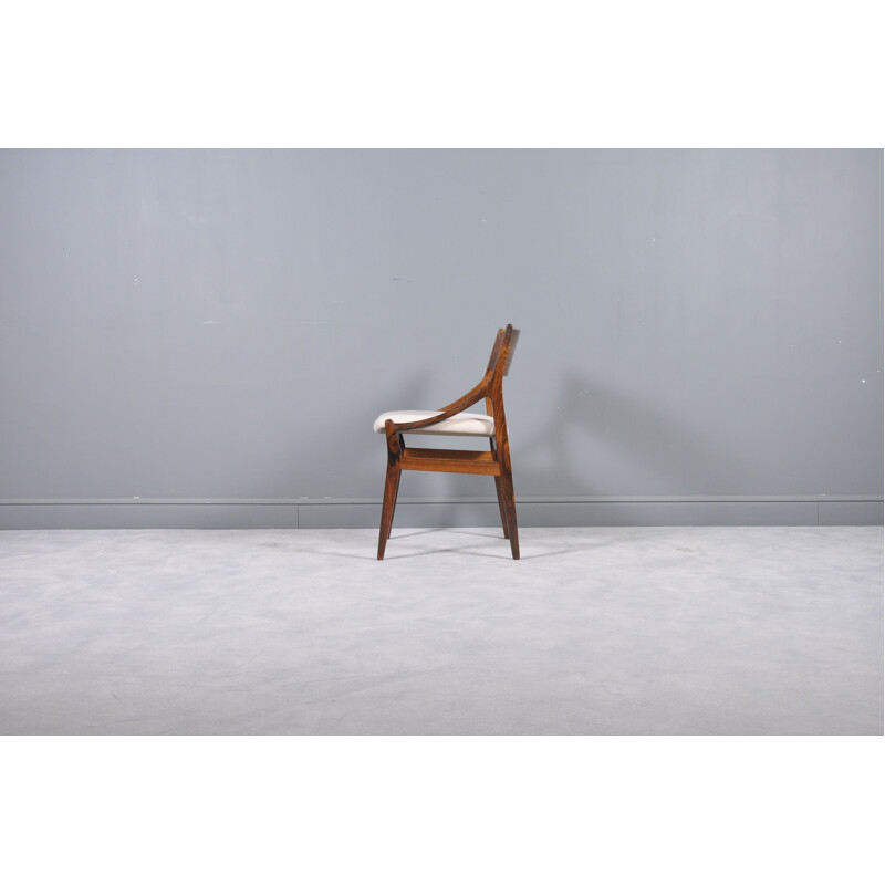 Suite de 6 chaises beiges en palissandre par Vestervig Erikson
