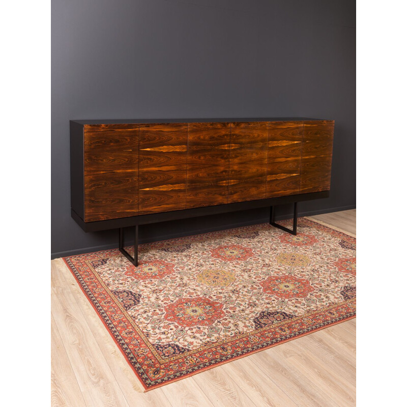 Vintage rosewood sideboard with steel legs