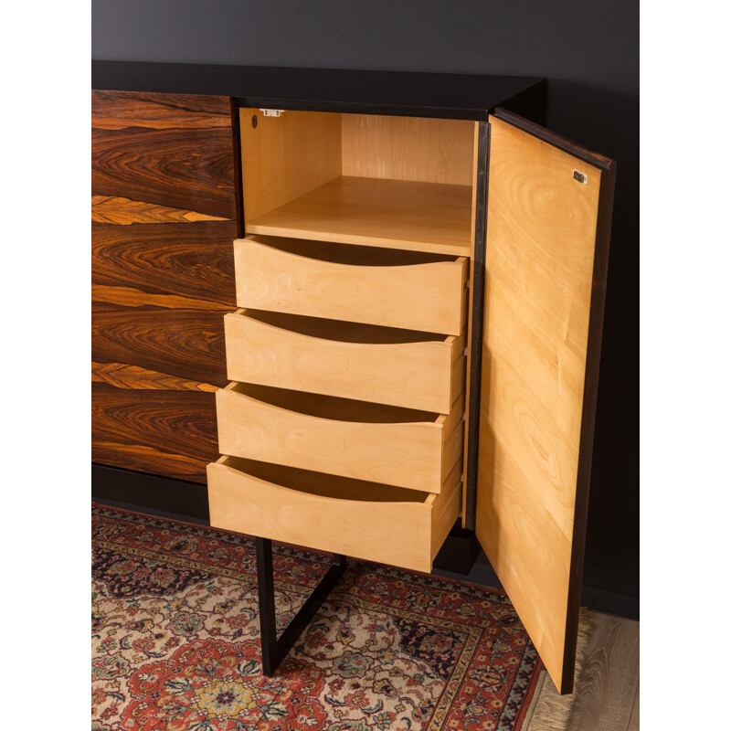 Vintage rosewood sideboard with steel legs