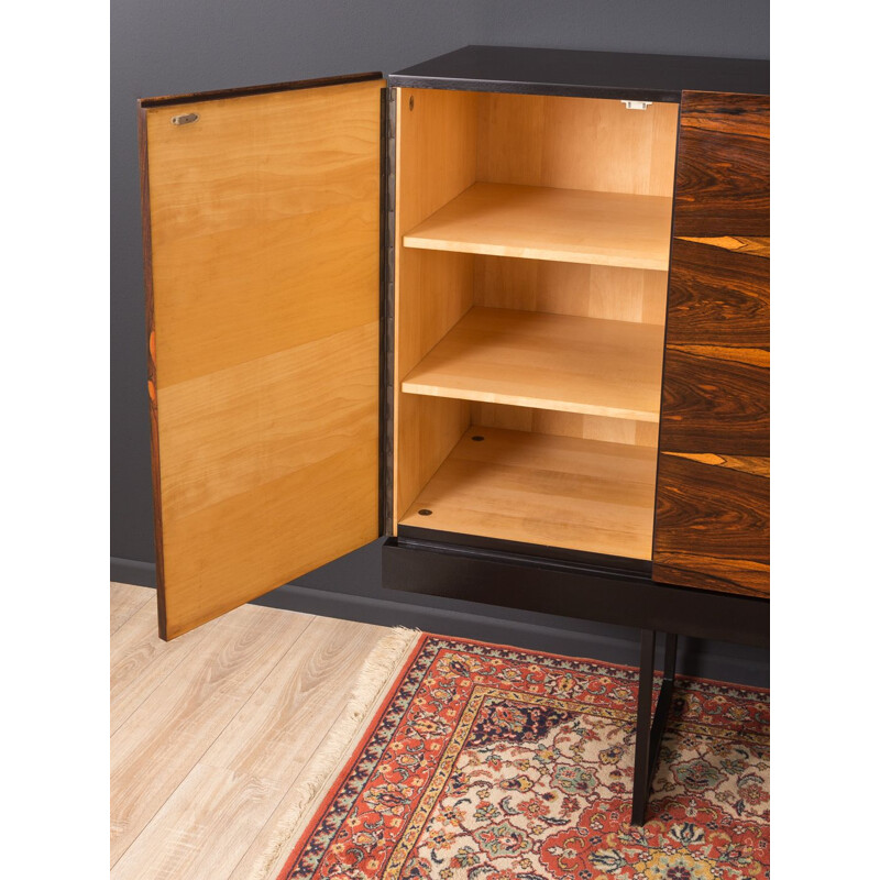 Vintage rosewood sideboard with steel legs