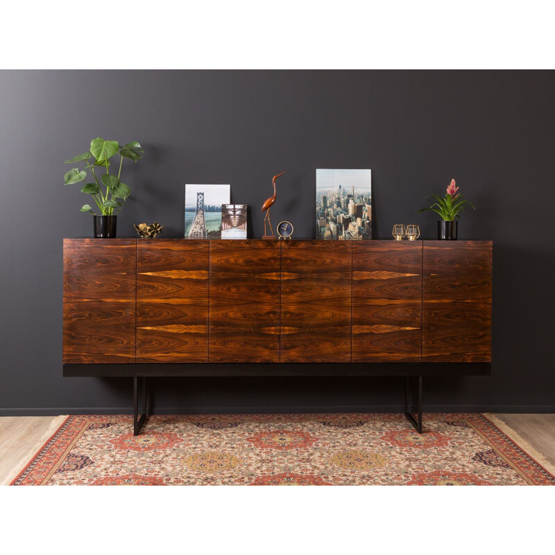 Vintage rosewood sideboard with steel legs