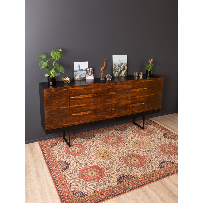 Vintage rosewood sideboard with steel legs