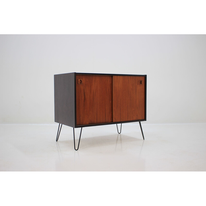 Vintage danish teak and iron cabinet 1960