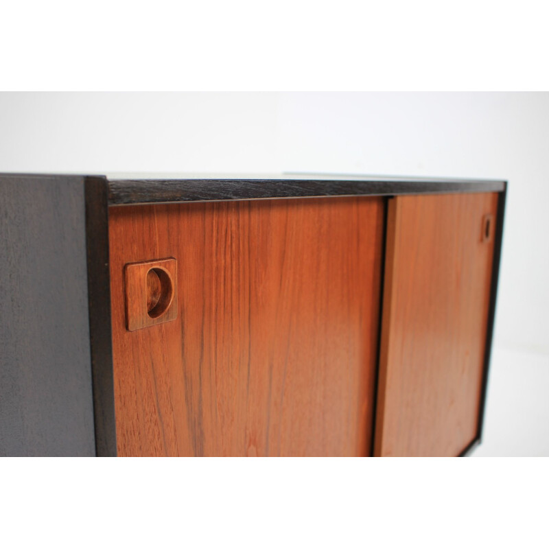 Vintage danish teak and iron cabinet 1960