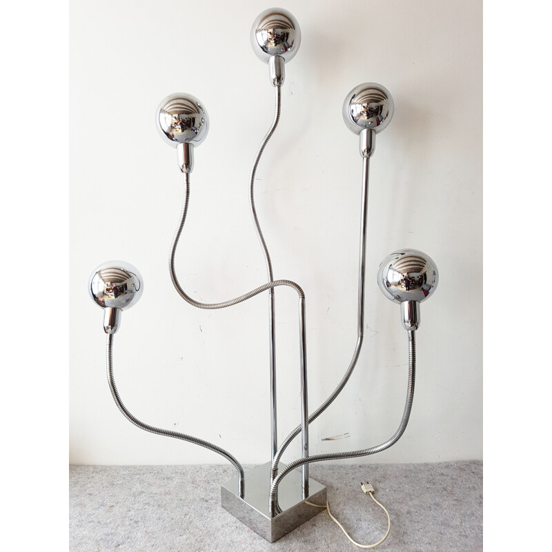 Lampadaire vintage Hydra pour Charpentier en acier 1970