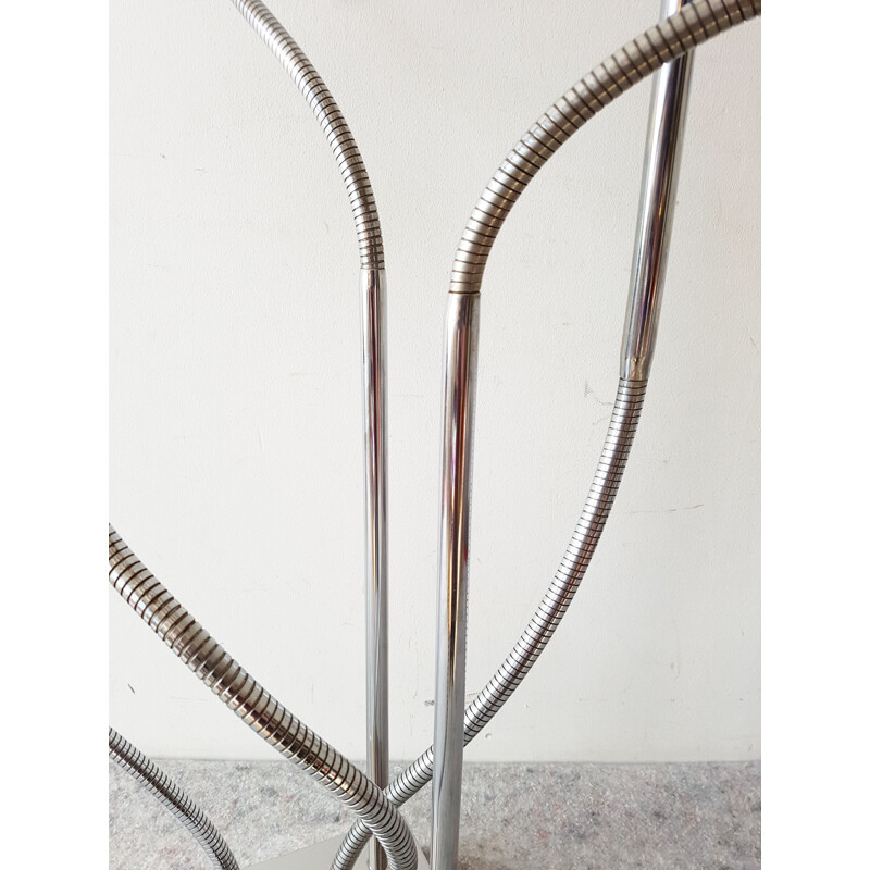 Vintage Hydra floor lamp for Charpentier in steel 1970