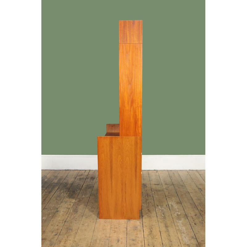 Vintage teak bookcase by Cadovius for KLM 1960