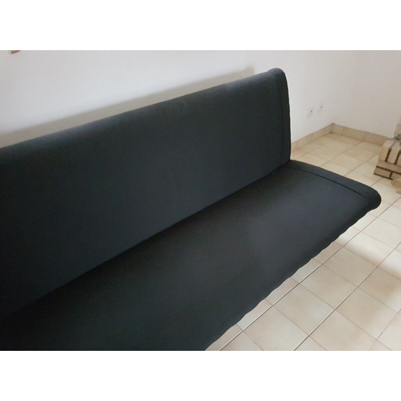 Vintage D70 sofa for Tecno and by Borsani in black fabric 1950