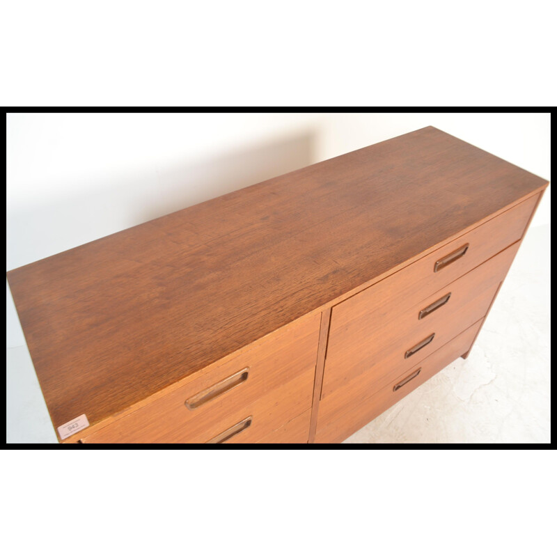 Vintage chest of drawers with 8 drawers in teak 1960