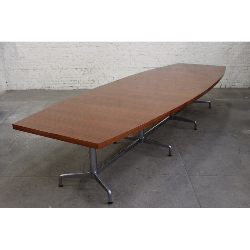 Vintage table for Castelli in wood and aluminium 1970
