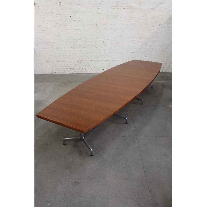 Vintage table for Castelli in wood and aluminium 1970