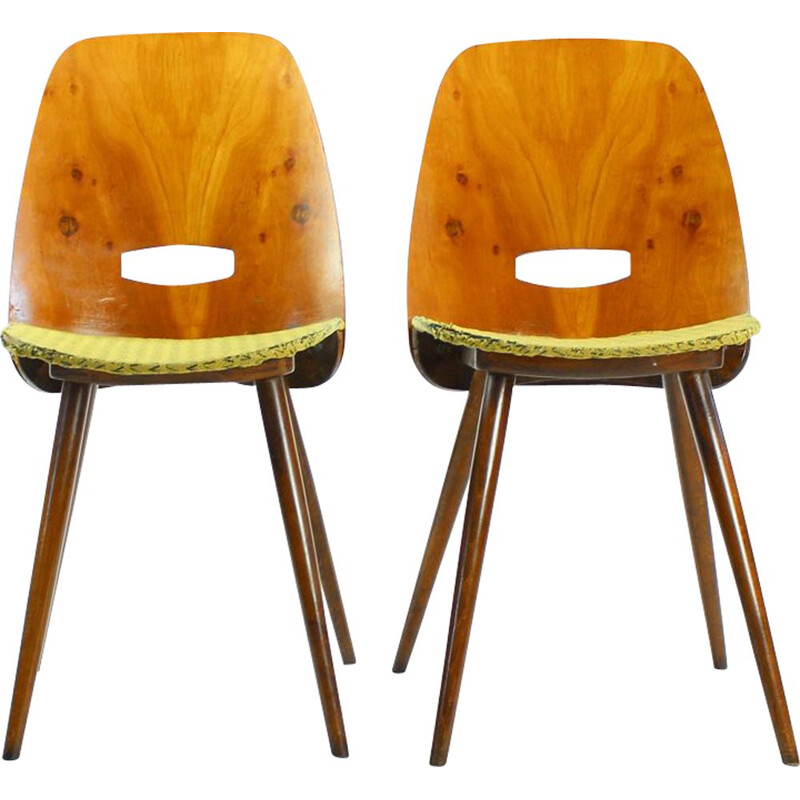 Pair of Lollipop chairs by Frantisek Jirak