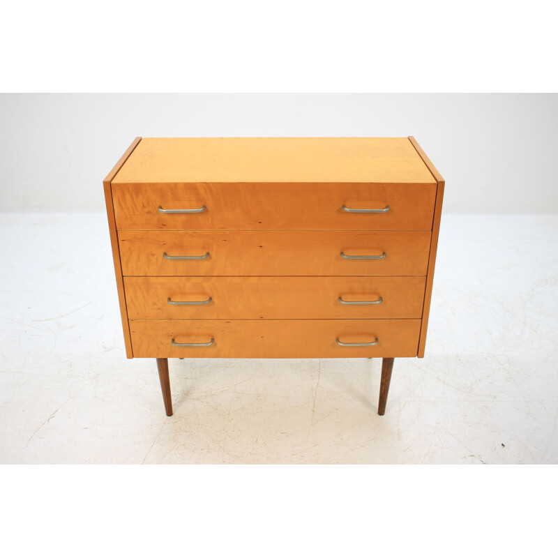 Vintage czech chest of drawers for ÚP Závody in walnut and birchwood 1960