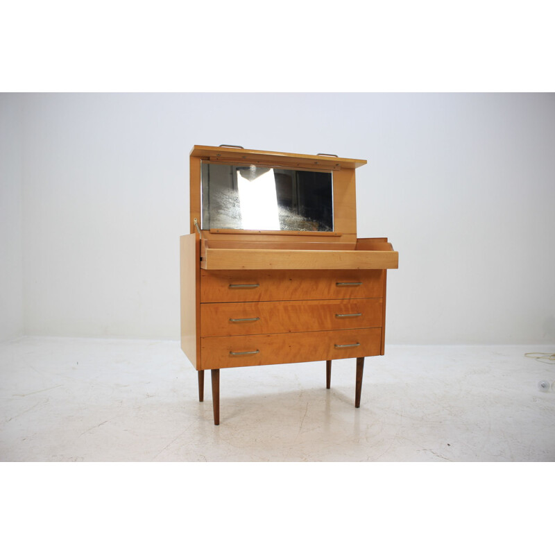 Vintage czech chest of drawers for ÚP Závody in walnut and birchwood 1960