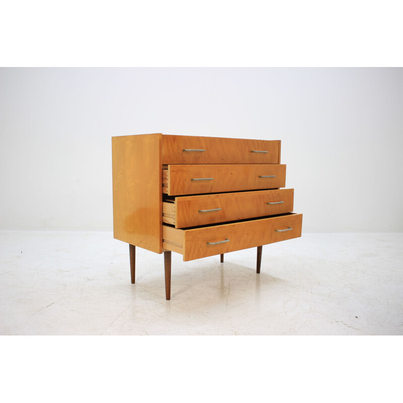 Vintage czech chest of drawers for ÚP Závody in walnut and birchwood 1960