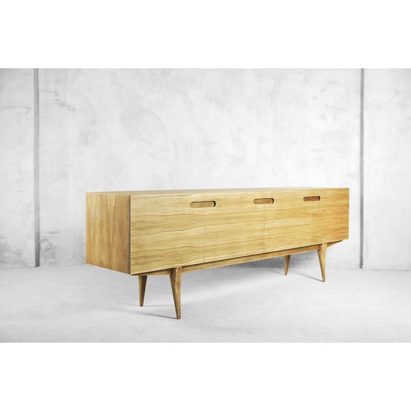 Vintage Japanese ash and oak sideboard 1960s