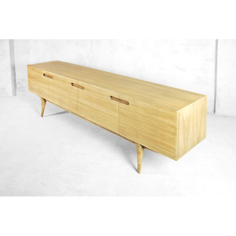 Vintage Japanese ash and oak sideboard 1960s