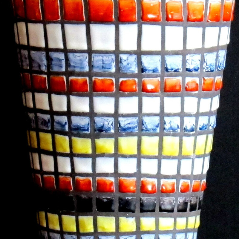 French vintage vase by Capron in ceramic 1950