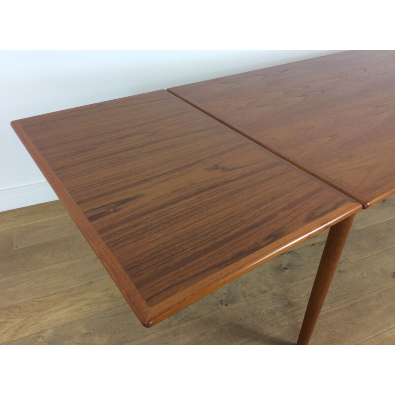 Vintage dining table in teak, extendable, by Niels Otto Moller, Danish,  1960s