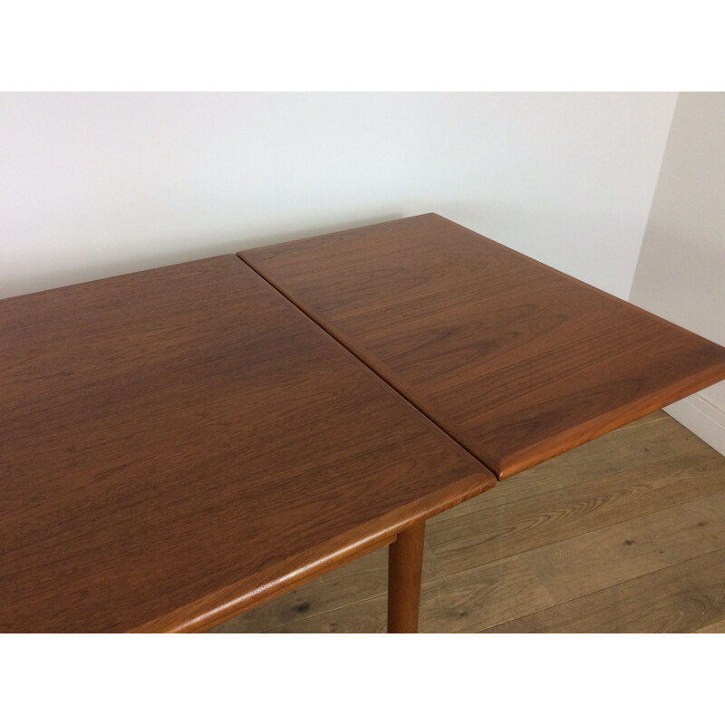 Vintage dining table in teak, extendable, by Niels Otto Moller, Danish,  1960s