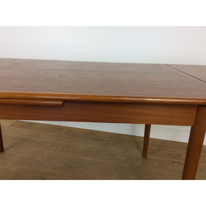 Vintage dining table in teak, extendable, by Niels Otto Moller, Danish,  1960s