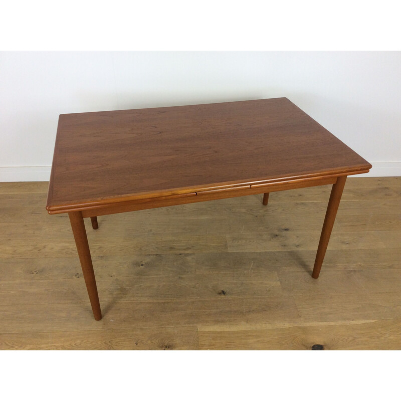 Vintage dining table in teak, extendable, by Niels Otto Moller, Danish,  1960s