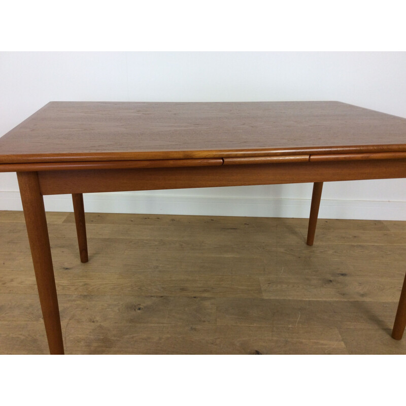 Vintage dining table in teak, extendable, by Niels Otto Moller, Danish,  1960s