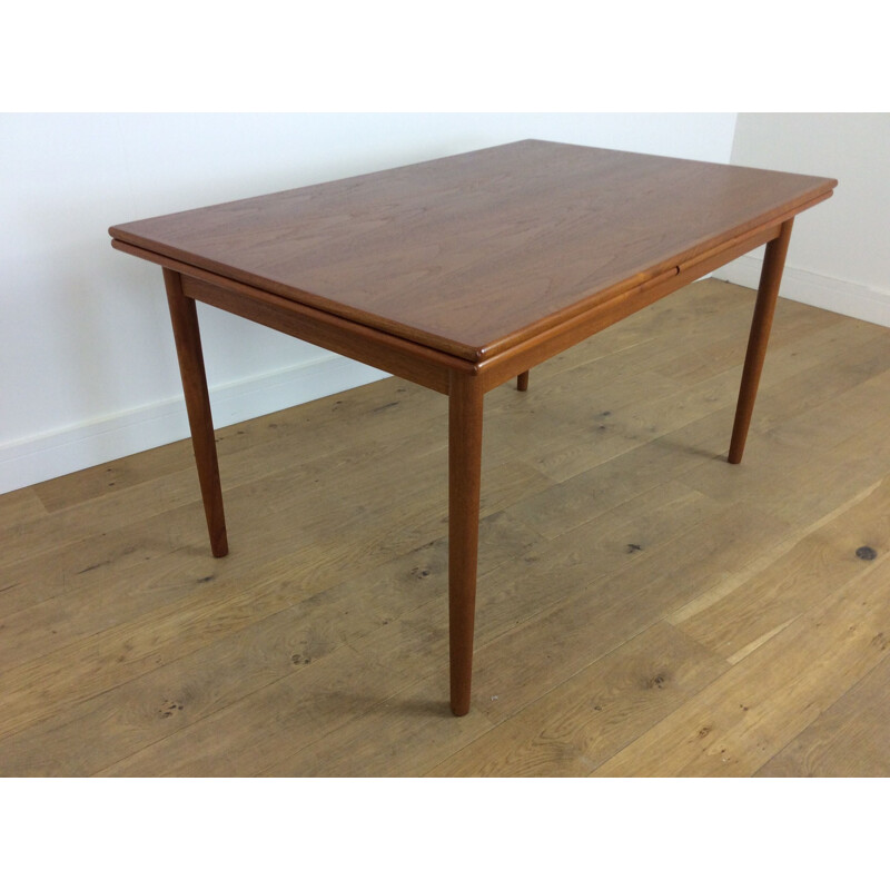 Vintage dining table in teak, extendable, by Niels Otto Moller, Danish,  1960s