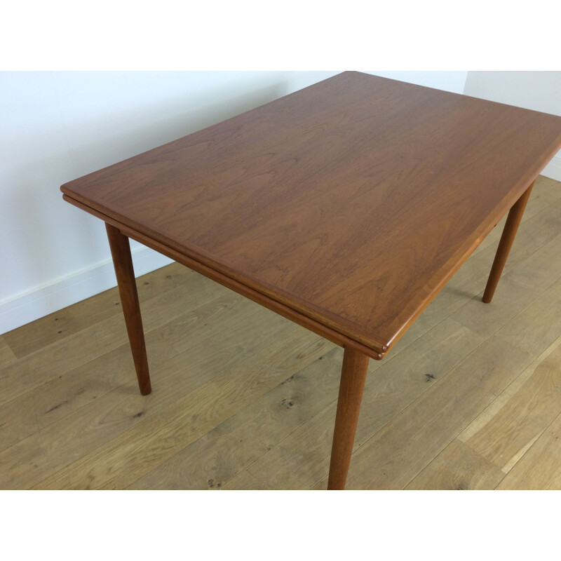 Vintage dining table in teak, extendable, by Niels Otto Moller, Danish,  1960s