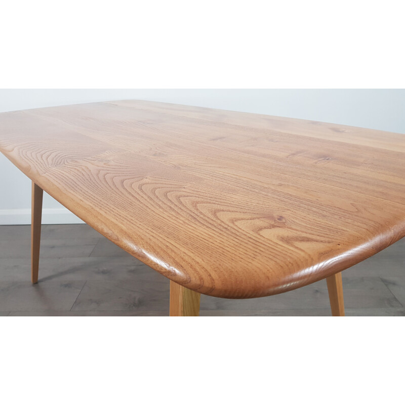 Vintage Dining Table in elm by Lucian Ercolani for Ercol, 1960s