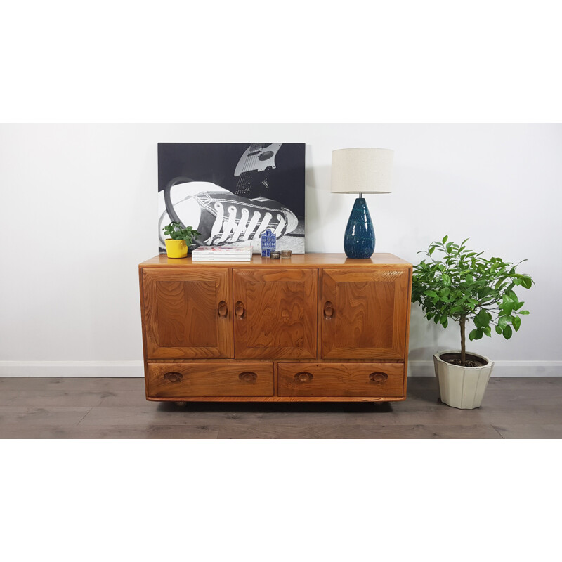 Vintage Sideboard in elm, No.2 by Lucian Ercolani for Ercol, English, 1960s