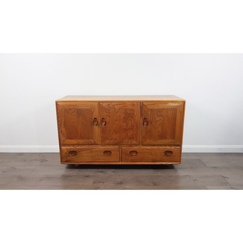 Enfilade vintage en orme, N 2 par Lucian Ercolani pour Ercol, anglais, années 1960