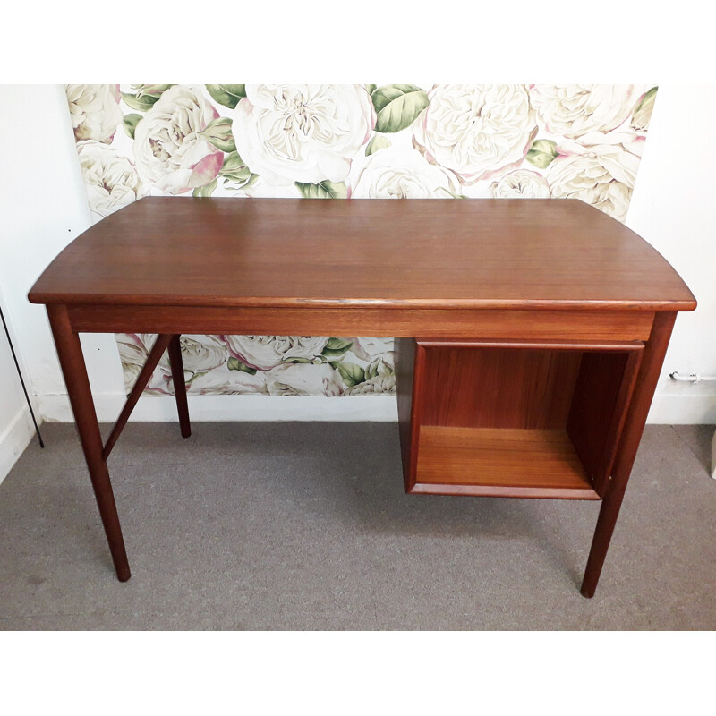 Vintage desk in teak, three drawers 