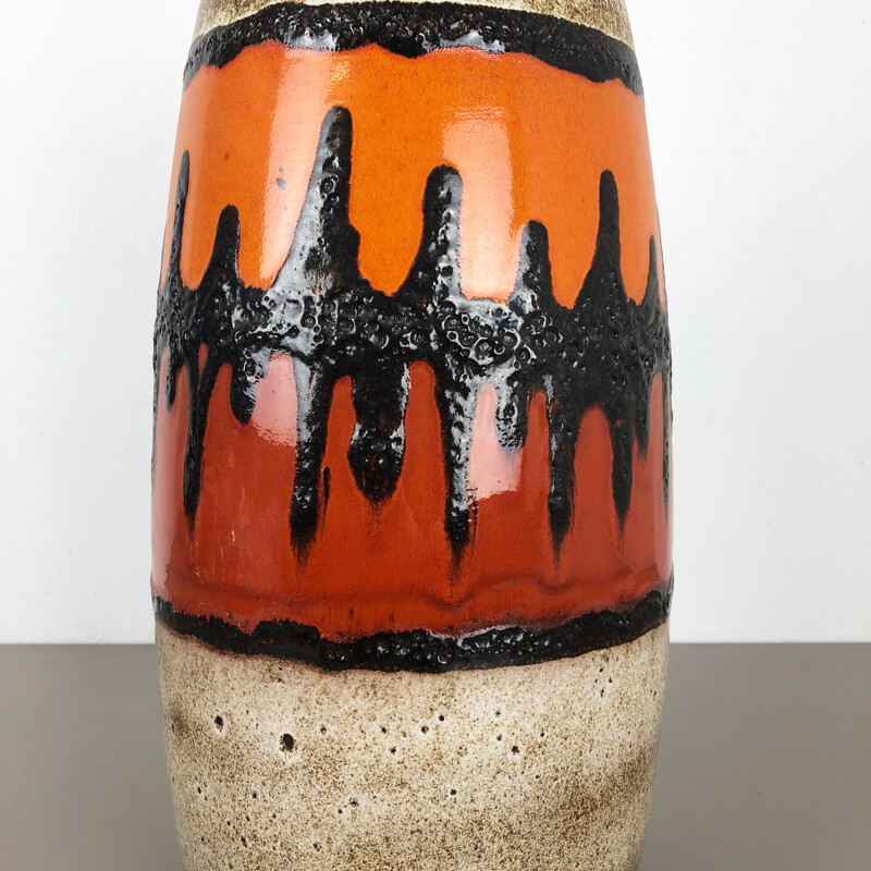 Vintage vase Extra Large Floor Fat Lava 284-47 by Scheurich, Germany, 1970s