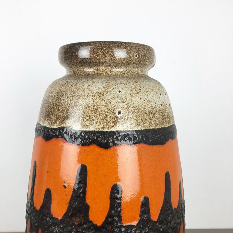 Vintage vase Extra Large Floor Fat Lava 284-47 by Scheurich, Germany, 1970s