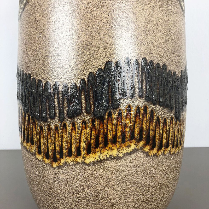 Vase vintage allemand Fat Lava 284-53 par Scheurich en céramique 1970