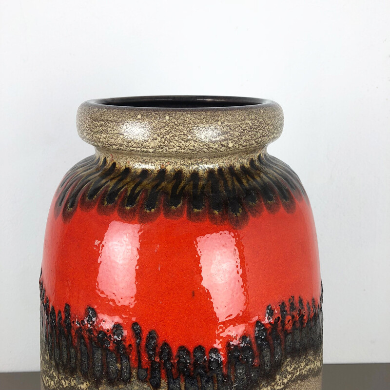 Vase vintage allemand Fat Lava 284-53 par Scheurich en céramique 1970