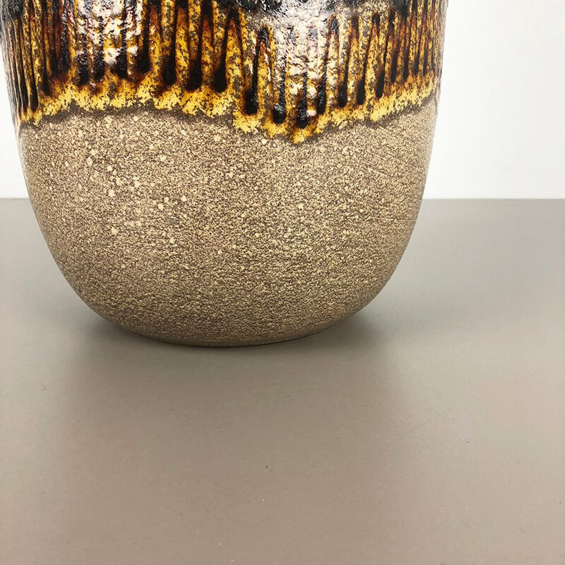 Vintage german Fat Lava 284-53 Vase by Scheurich in ceramic 1970