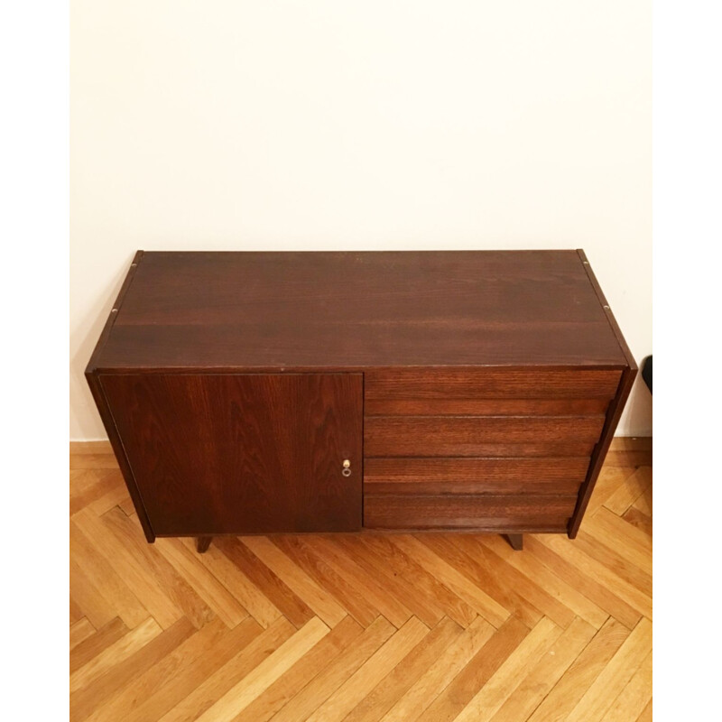 Vintage U-460 sideboard for Interier Praha in wood 1960