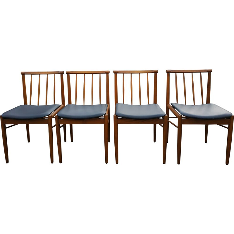 Set of 4 vintage chairs, Scandinavian, 1960s