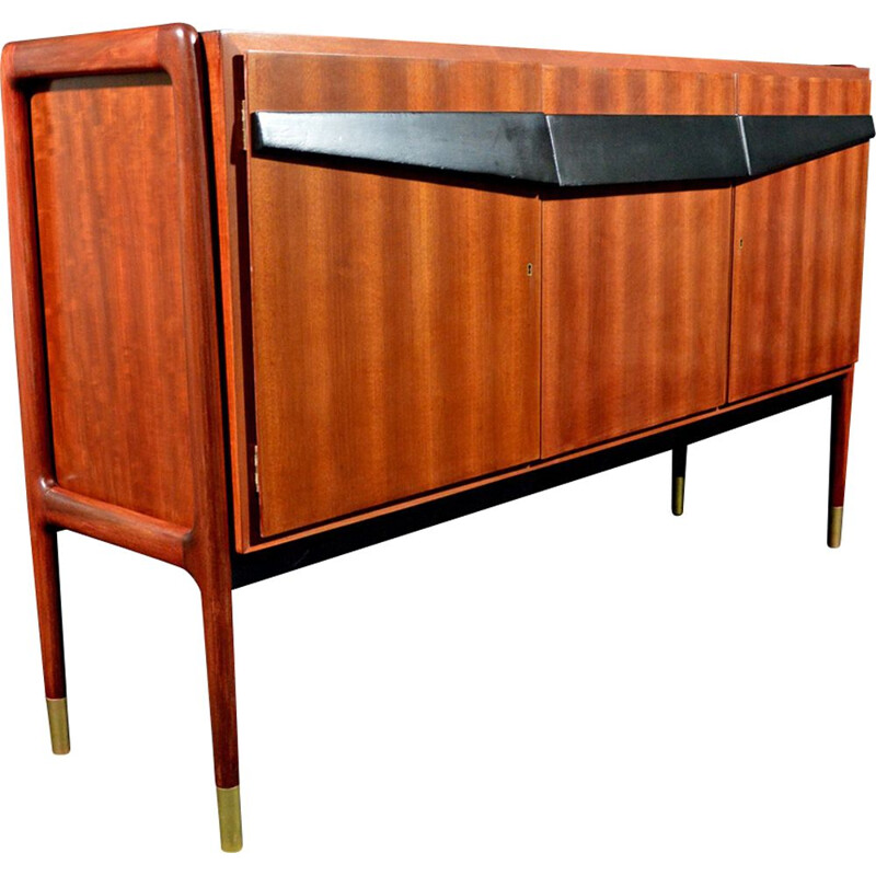 Vintage Sideboard Mahogany by Franco Cavatorta for Silvio Cavatorta, Italian, 1950s