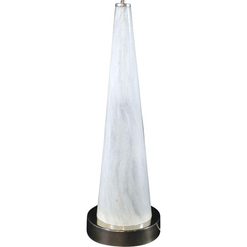 Lampe de sol vintage conique en verre de Murano, Italie