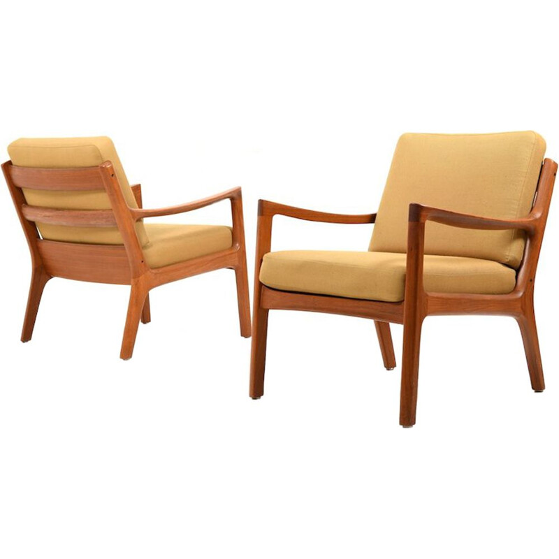 Pair of  vintage Senator easychairs by Ole Wanscher