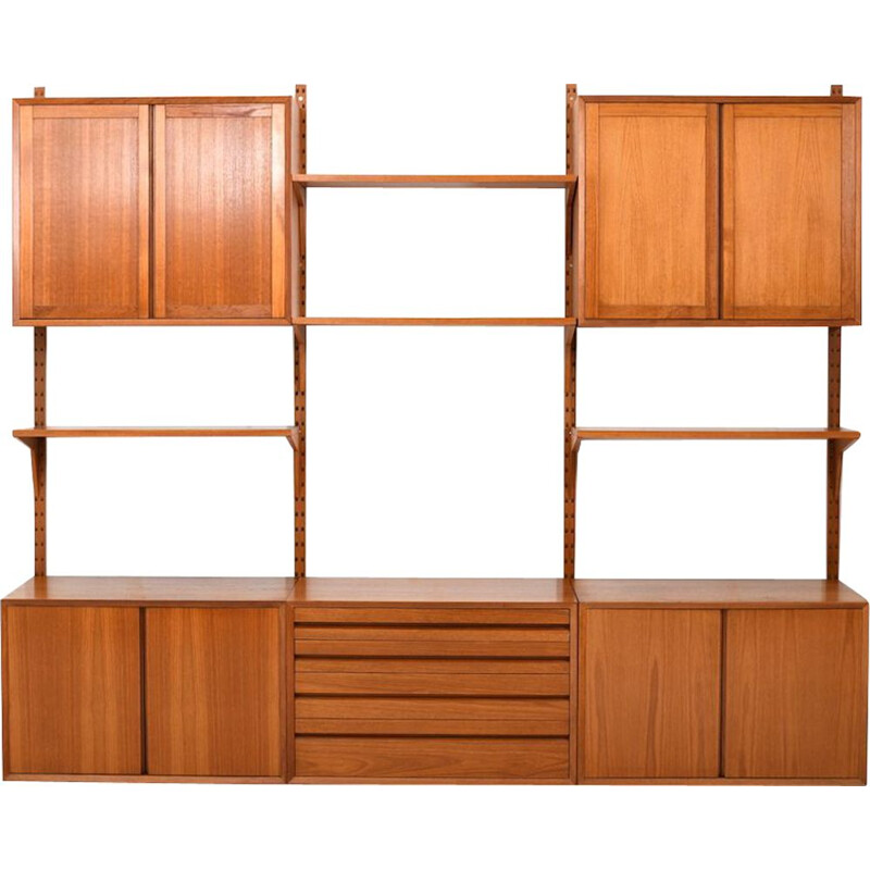 Vintage Poul Cadovius wall system in teak