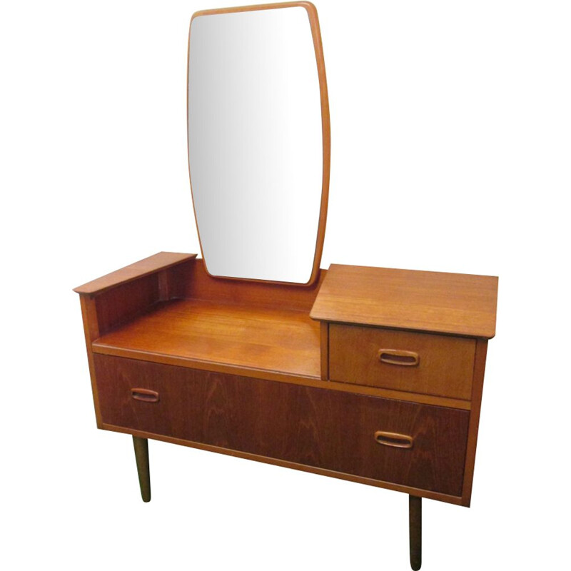 Vintage teak dresser with mirror