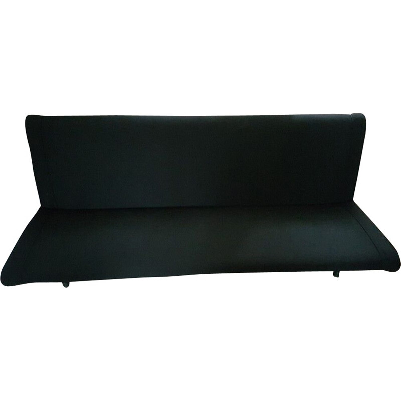 Vintage D70 sofa for Tecno and by Borsani in black fabric 1950