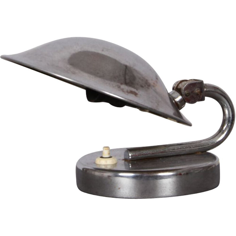 Petite lampe vintage pour Napako en métal gris 1940