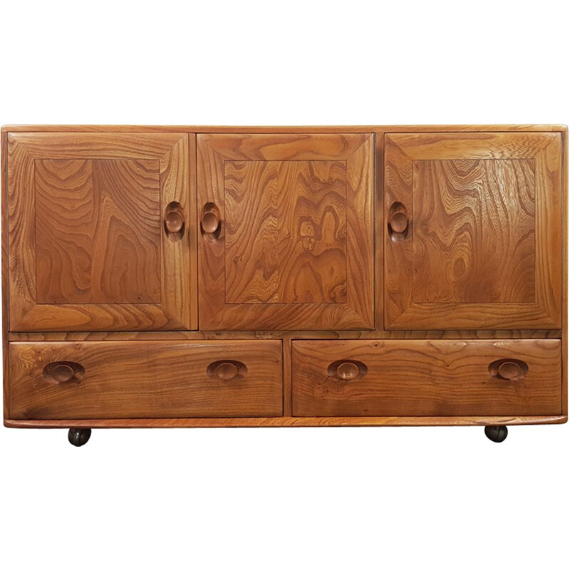 Vintage Sideboard in elm, No.2 by Lucian Ercolani for Ercol, English, 1960s