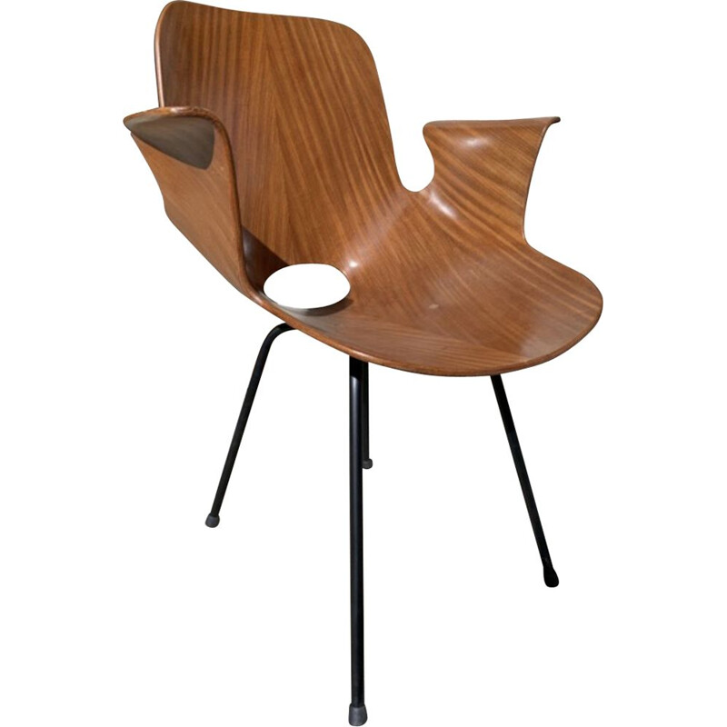 Vintage Medea armchair by Vittorio Nobili in wood 1950